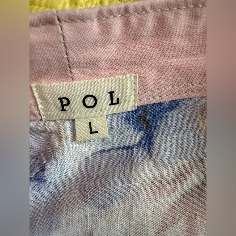 H210 POL L pp28 Patchwork Floral Button Jacket in Pink & Cream Top - Picture 13 of 15